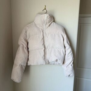 SHEIN Corduroy Cropped Puffer Jacket Size XS